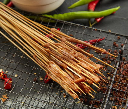 鸭肠小串图片素材下载 食品餐饮素材下的小吃美食图片素材