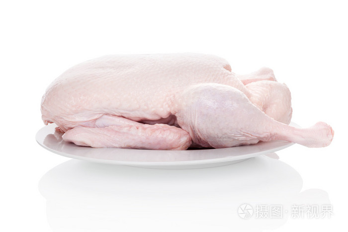 新鲜的生鸭